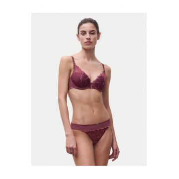 Sutien cu sarma dama -  bordeaux