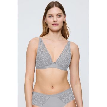 Sutien cu strat exterior de dantela - Gri deschis