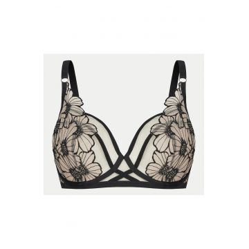 Sutien dama -  cu sarma - negru/bej -