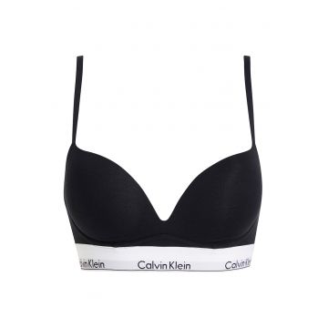 Sutien de bumbac cu banda logo - Negru/Alb murdar