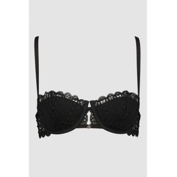 Sutien de dantela cu sustinere metalica - Negru