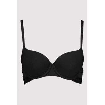 Sutien din amestec de modal cu acoperire partiala - Negru