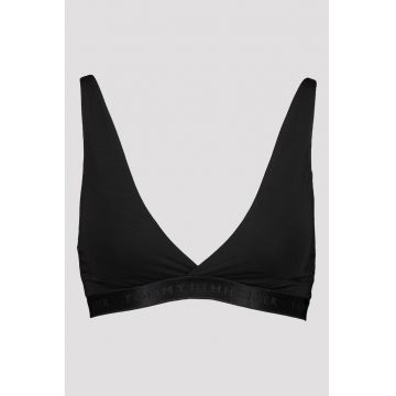 Sutien din amestec de modal cu cupe triunghiulare - Negru