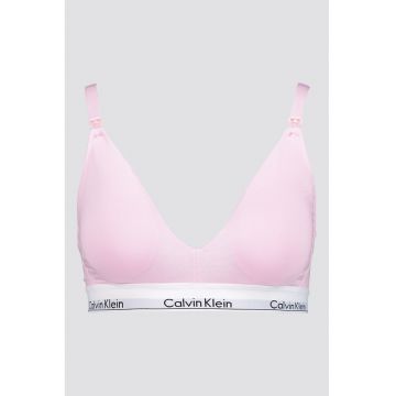 Sutien din amestec de modal - pentru gravide - Alb/Roz pastel
