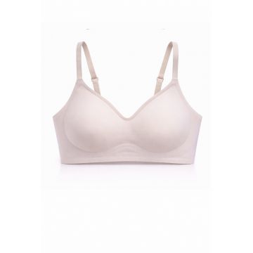 Sutien fara armaturi - cusaturi - cu cupa preformata - SM55 - - Lila pal