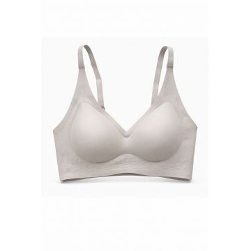 Sutien fara armaturi - cusaturi - cu cupa preformata - SM57 - Gri deschis