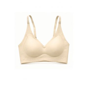 Sutien fara armaturi - cusaturi - cu cupa preformata - SM57 - Natur
