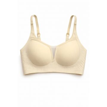 Sutien fara armaturi - cusaturi - cu cupa preformata - SM60 - - Natur