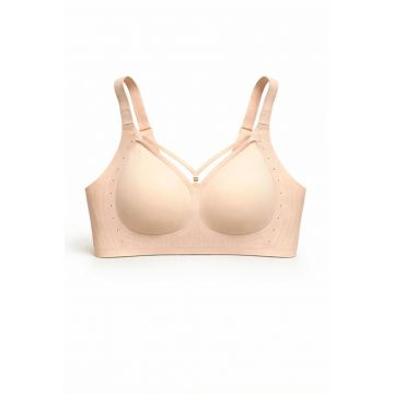 Sutien fara armaturi - cusaturi - cu cupa preformata - SM62 - - Bej