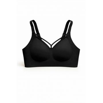 Sutien fara armaturi - cusaturi - cu cupa preformata - SM62 - - Negru