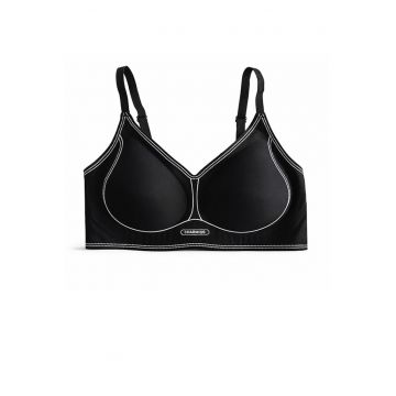 Sutien fara armaturi - cusaturi - cu cupa preformata - SM63 - - Negru