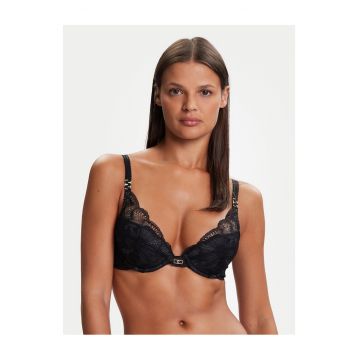 Sutien push-up -  negru - material sintetic - Negru