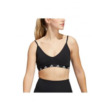 Sutien sport dama -  Poliester/Bumbac/Elastan - Alb/Negru