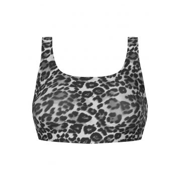 Sutien Top  gri cu imprimeu -
