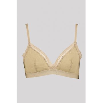 Sutien triunghiular cu dantela - Maro taupe