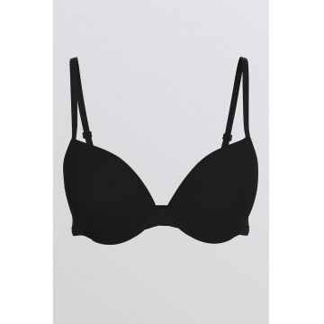 Sutien uni fara burete - cu sustinere metalica - Negru