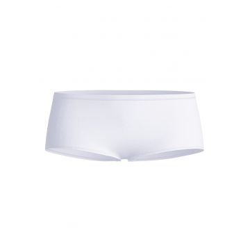 Boxeri cu aspect neted si talie joasa - Alb