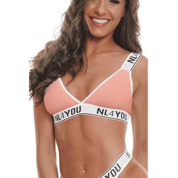 Bustiera cu logo Barbie - Alb/Piersica