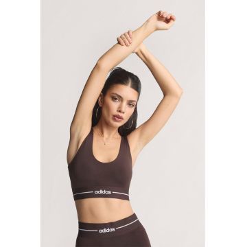 Bustiera cu sustinere usoara pentru fitness Hyperglam - Maro inchis