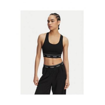Bustiera sport dama -  Active - neagra - material sintetic - design simplu - Negru