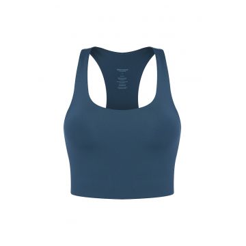 Bustiera sport dama - bleumarin - poliester reciclat - Bleumarin