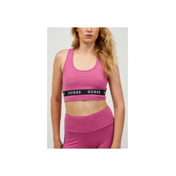 Bustiera sport dama -  Top - Banda Logo - Roz - S Roz