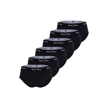 Chiloti hipster cu logo - 6 piese - Negru