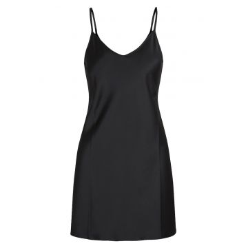 Neglijeu de satin cu bretele ajustabile - Negru