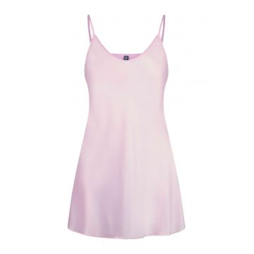 Neglijeu de satin cu bretele ajustabile - Roz pal