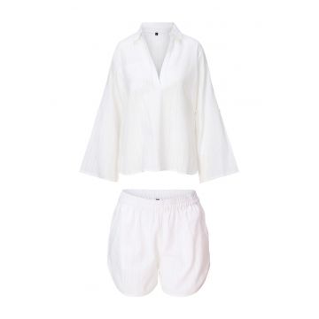 Pijama cu dungi - Alb