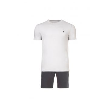 Pijama din amestec de bumbac - Gri