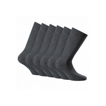 Rohner - Set de sosete lungi unisex - 6 perechi - Gri antracit