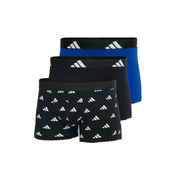 Set de boxeri cu banda elastica cu logo - 3 perechi - Alb/Negru/Albastru