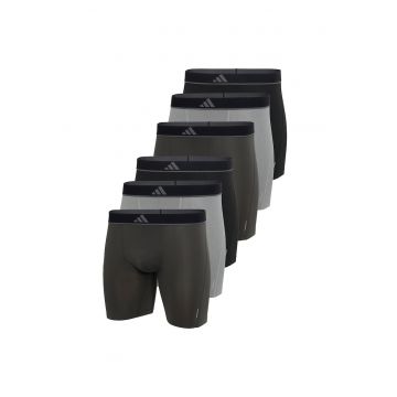 Set de boxeri cu banda logo elastica - 6 perechi - Negru/Gri