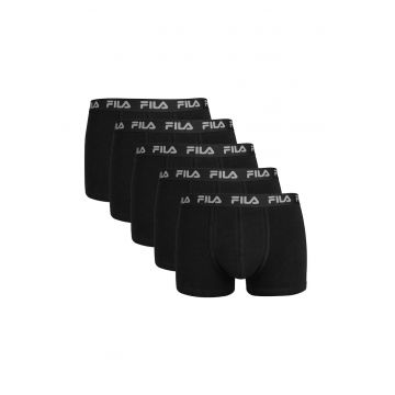 Set de boxeri cu model uni - 5 perechi - Negru