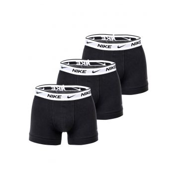 Set de boxeri cu tehnologie Dri-FIT si logo - 3 perechi - Alb/Negru