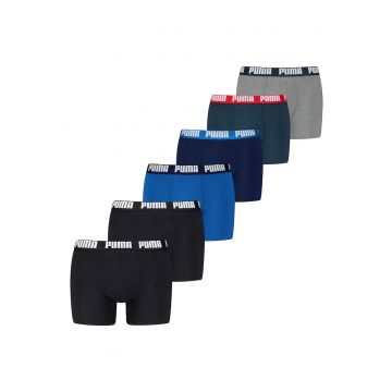 Set de boxeri uni - 6 perechi - Negru/Gri/Albastru