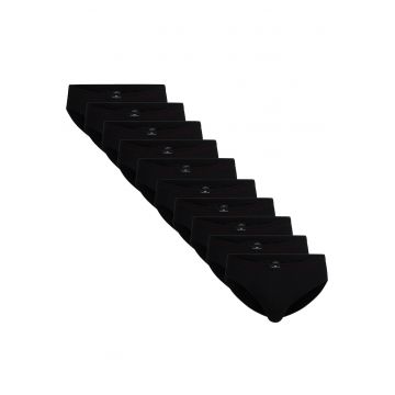 Set de chiloti uni - 10 perechi - Negru