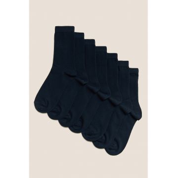 Set de sosete lungi pana la glezna - 7 perechi - Bleumarin
