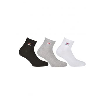 Set de sosete lungi unisex - 3 perechi - Alb/Negru/Gri