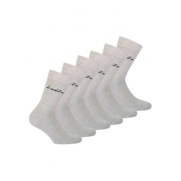Set de sosete lungi unisex - 6 perechi - Gri deschis