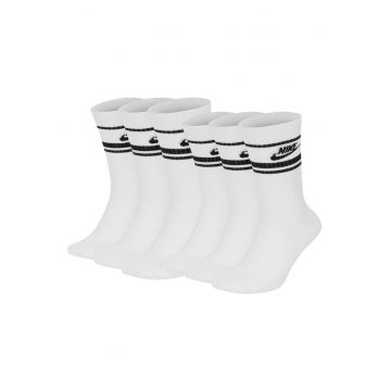 Set de sosete lungi unisex cu imprimeu logo Everyday Essential - 6 perechi - Alb/Negru