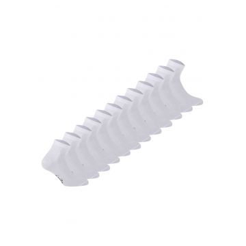 Set de sosete scurte unisex - 12 perechi - Alb