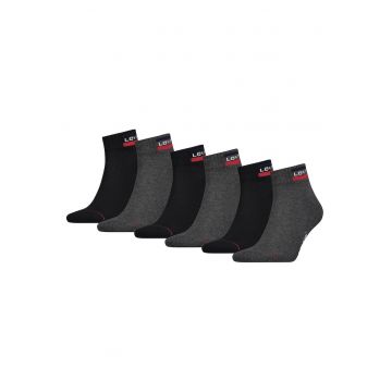 Set de sosete scurte unisex - 6 perechi - Negru/Gri