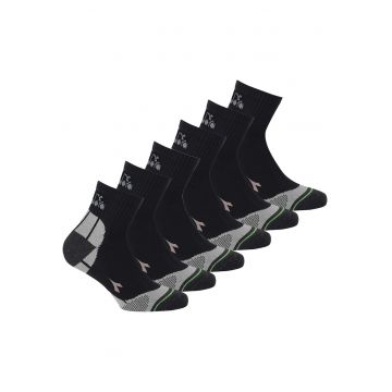 Set de sosete scurte unisex - 6 perechi - Negru