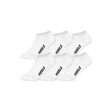 Set de sosete unisex pana la glezna - 6 perechi - Alb