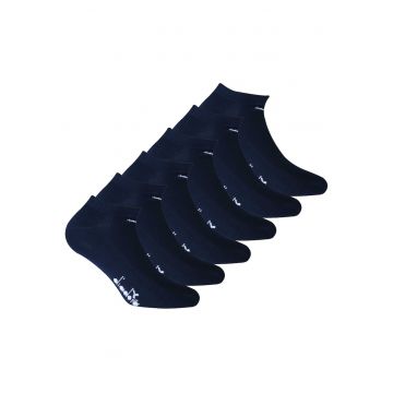 Set de sosete unisex pana la glezna - 6 perechi - Albastru inchis