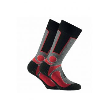 Set de sosete unisex pentru trekking - 2 perechi - Rosu