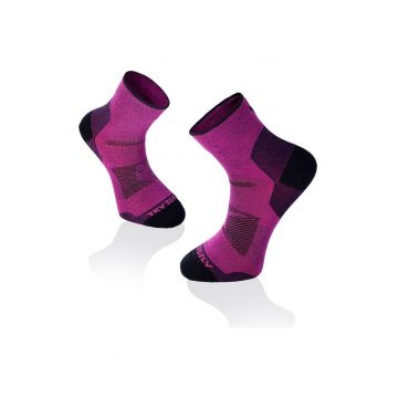 Sosete scurte pentru turism montan - LIGHT HIKING ANKLE SOCKS Fucsie