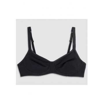 Sutien bumbac clasic captusit fara sarme  CD049 00B1 - Negru